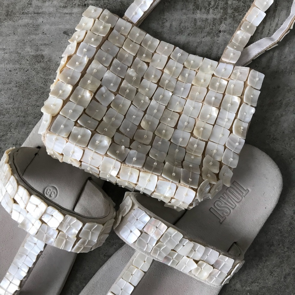 Beaded sandals from UK brand Toast